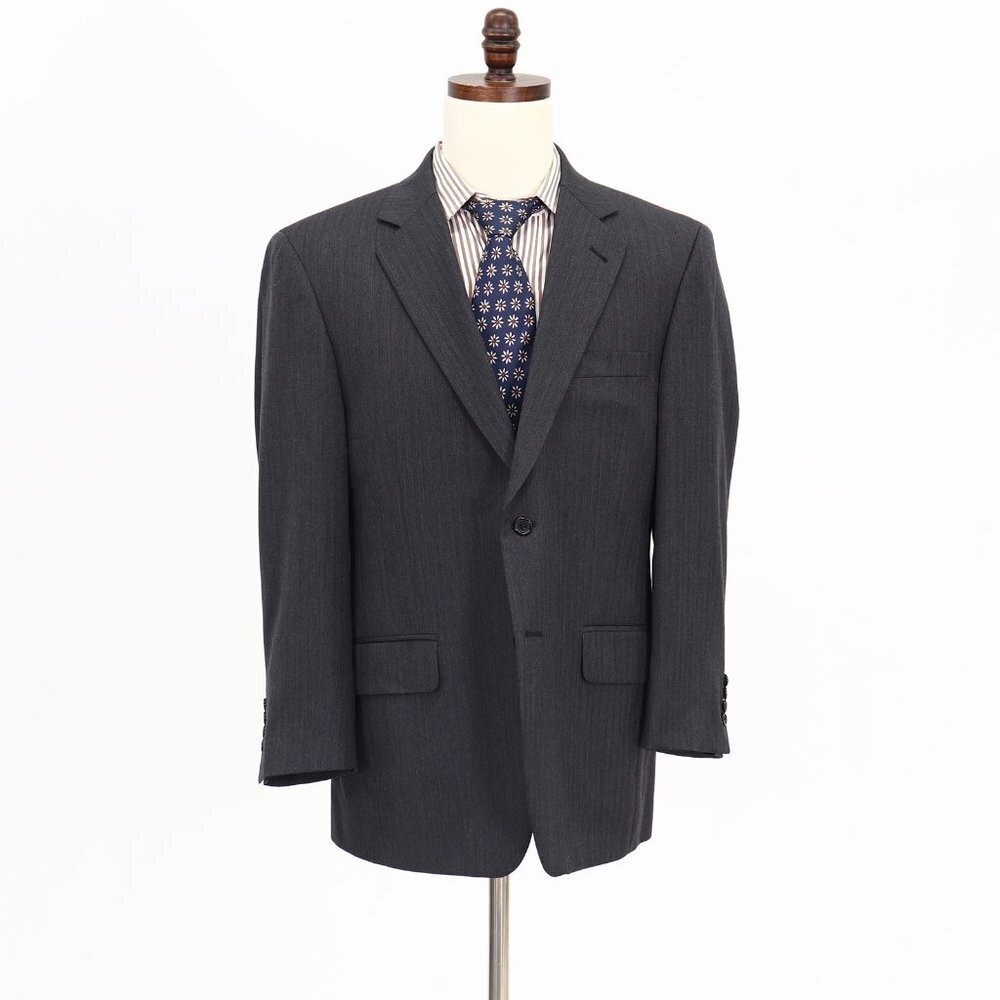Jos. A. Bank 40R Gray HB 2-Button Sport Coat Blazer Jacket P382
